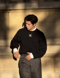 Celine Arc de Triomphe Logo Jacquard Crew Neck Sweater