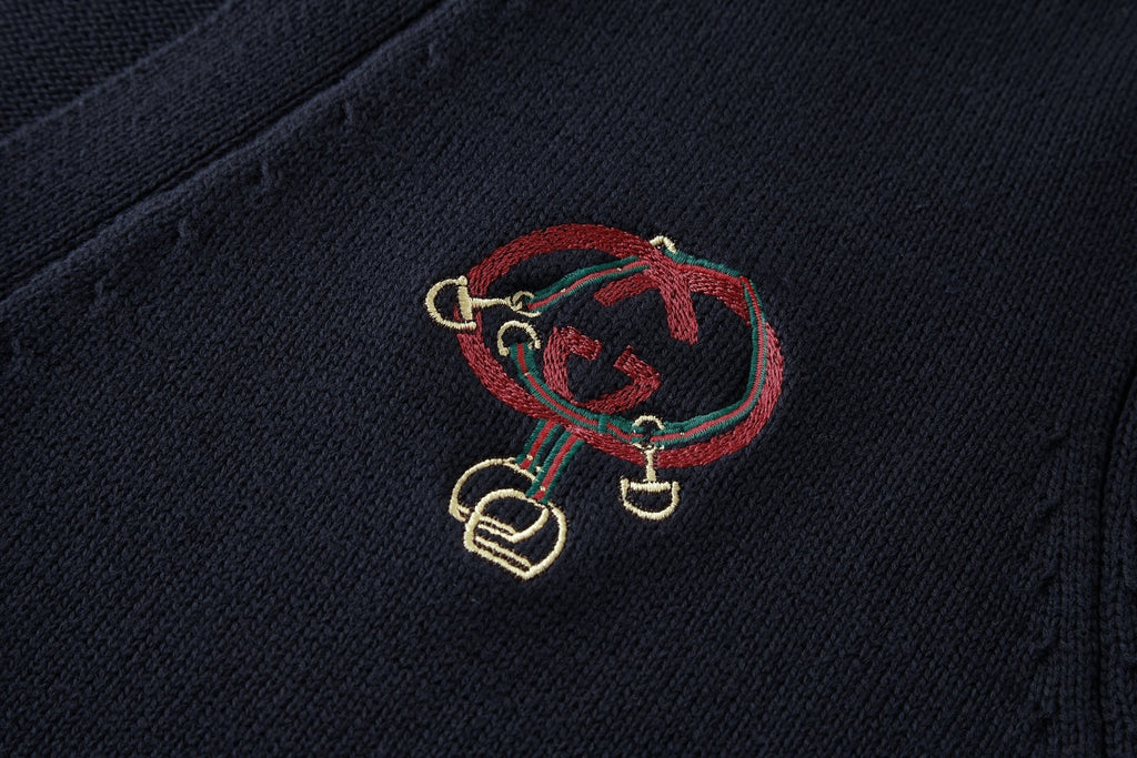 Gucci New Year Lantern Embroidered Knit Cardigan