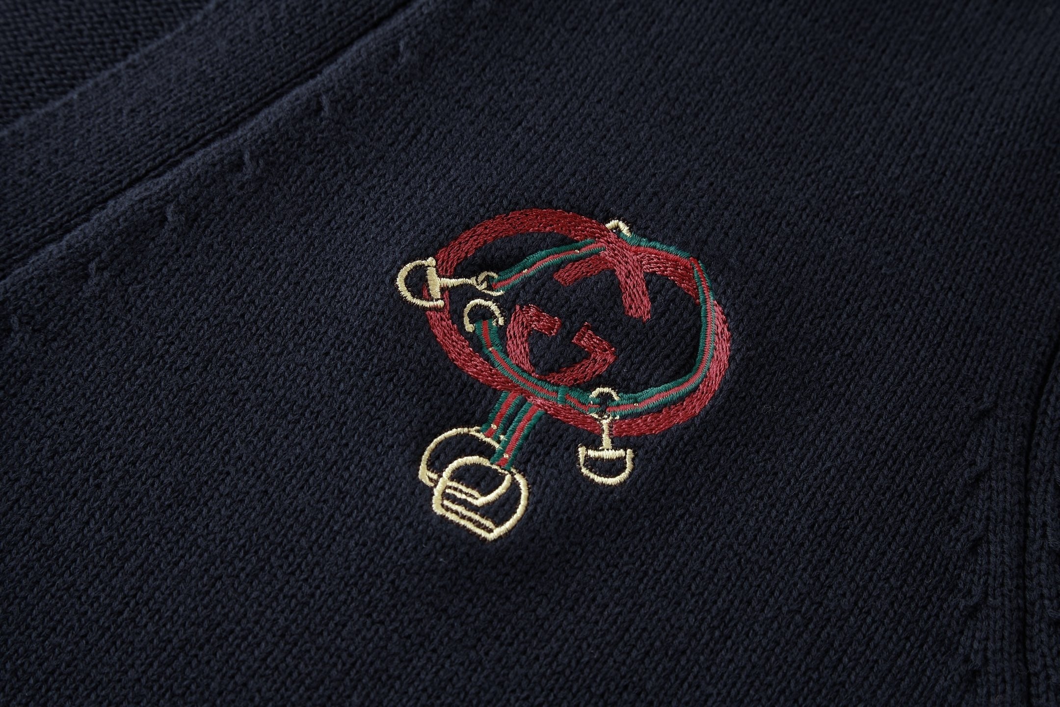 Gucci New Year Lantern Embroidered Knit Cardigan