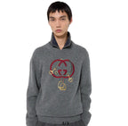 Gucci New Year Double G Embroidered Knit Sweater