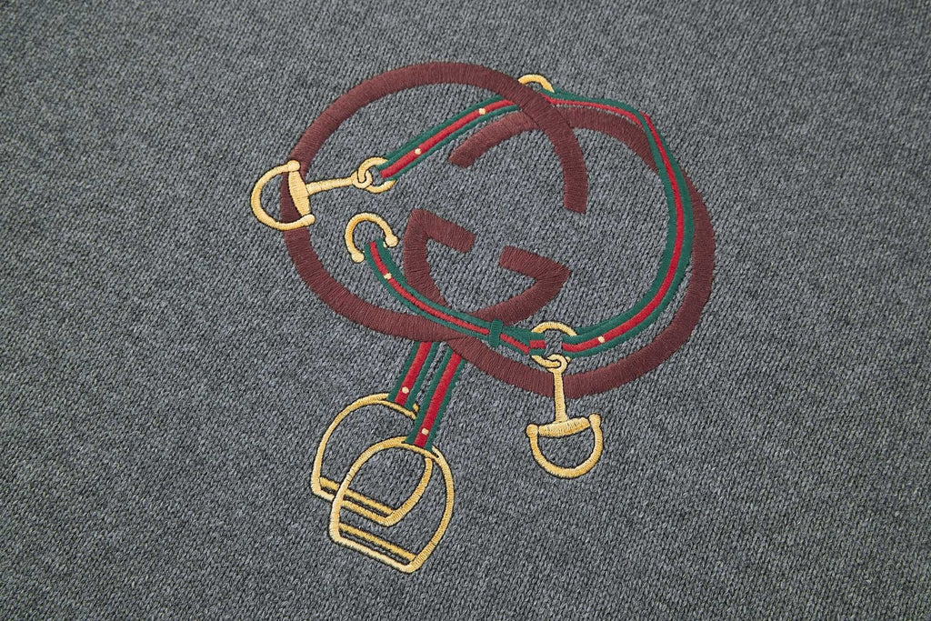 Gucci New Year Double G Embroidered Knit Sweater