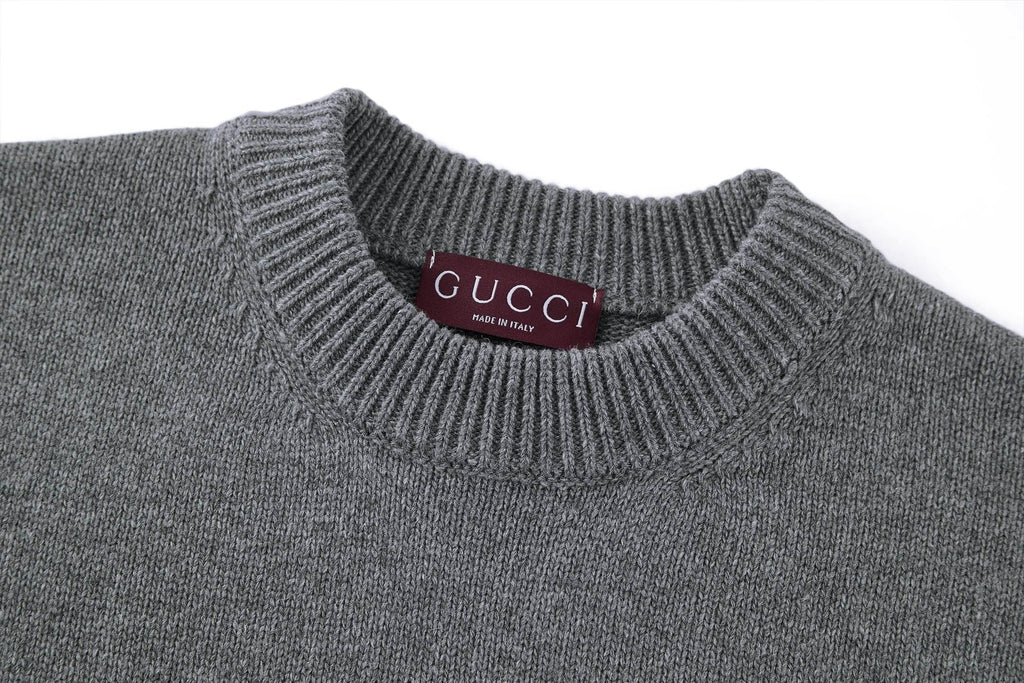 Gucci New Year Double G Embroidered Knit Sweater
