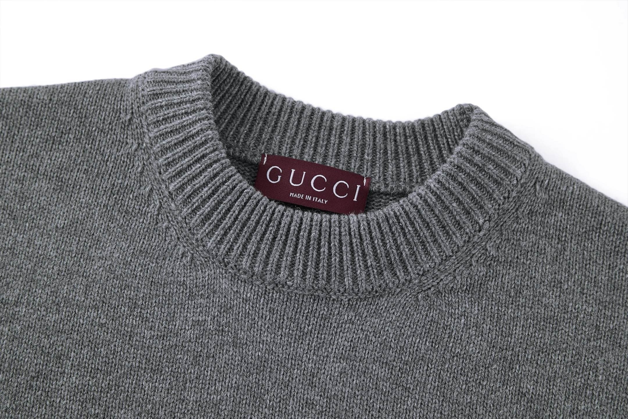 Gucci New Year Double G Embroidered Knit Sweater