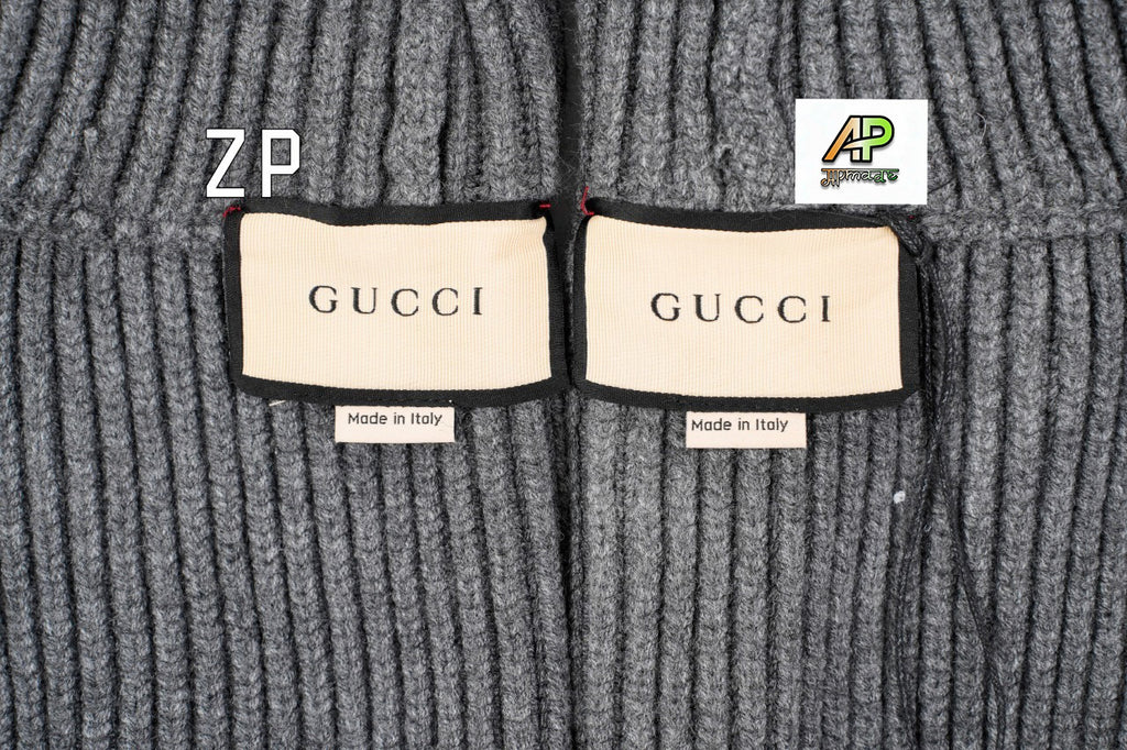 Gucci Wool Knit Sweater with Contrast Rib