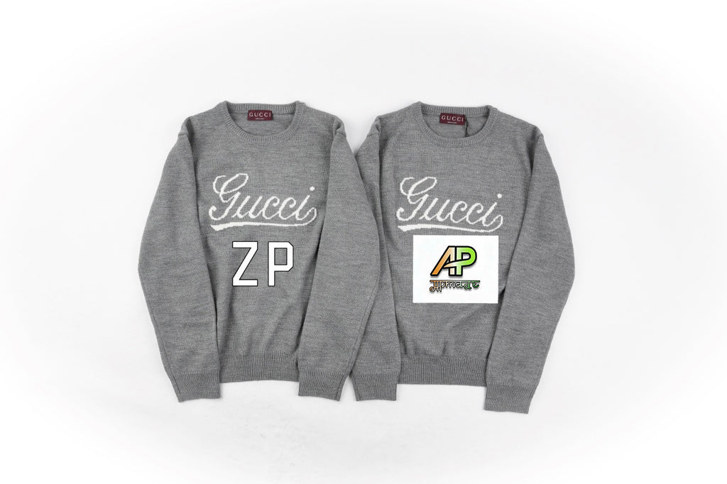 Gucci Heather Grey Wool Knit Sweater