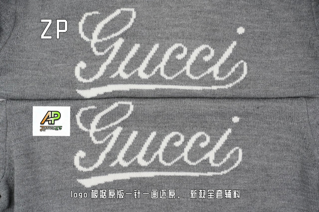 Gucci Heather Grey Wool Knit Sweater