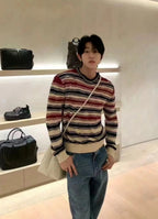 Bottega Veneta Red Striped Knit Sweater