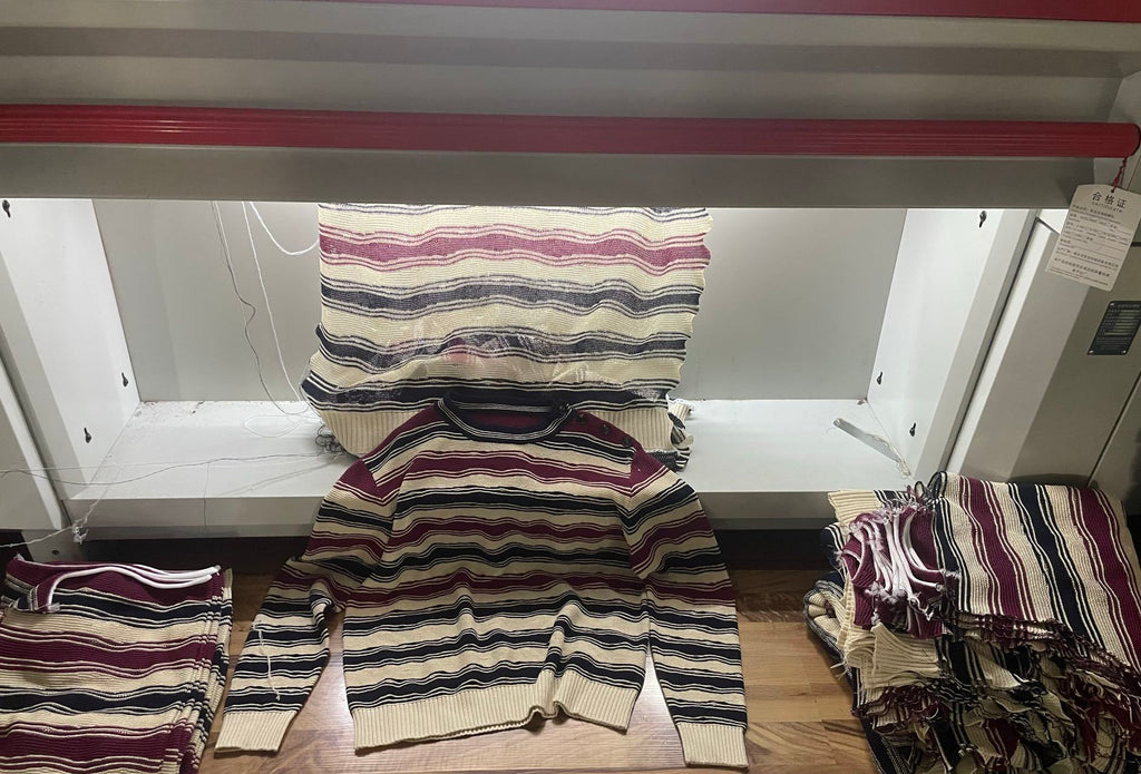Bottega Veneta Red Striped Knit Sweater