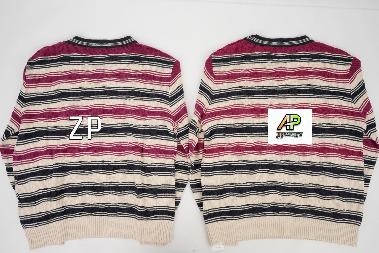 Bottega Veneta Red Striped Knit Sweater