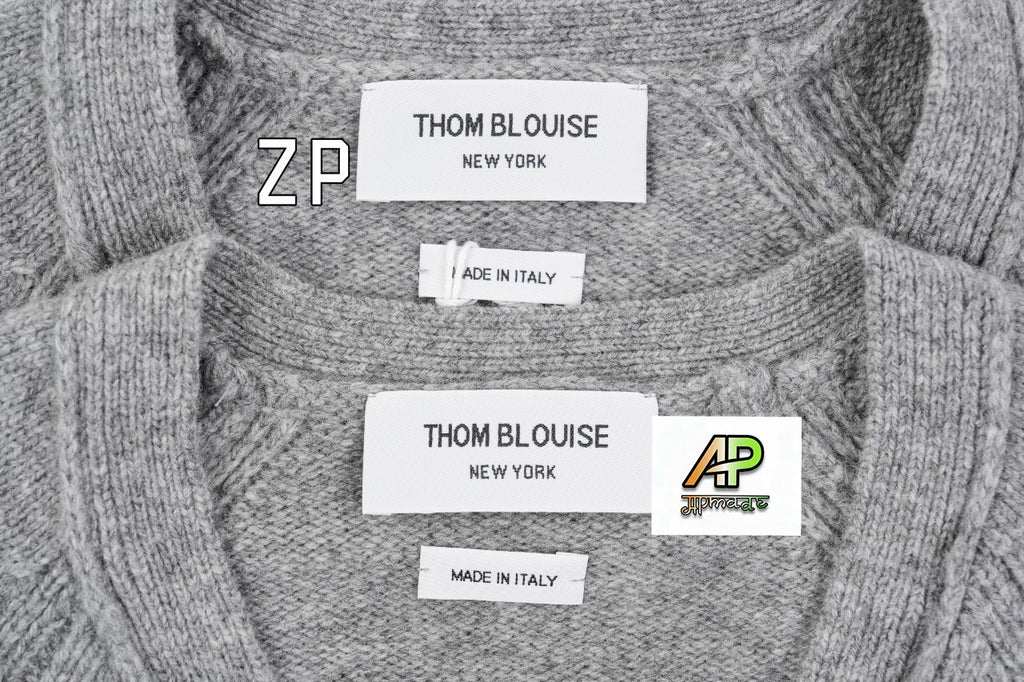 Thom Browne K53 Four-Stripe Wool Crew Neck Sweater – Elegant Gray