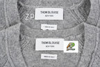 Thom Browne K53 Four-Stripe Wool Crew Neck Sweater – Elegant Gray