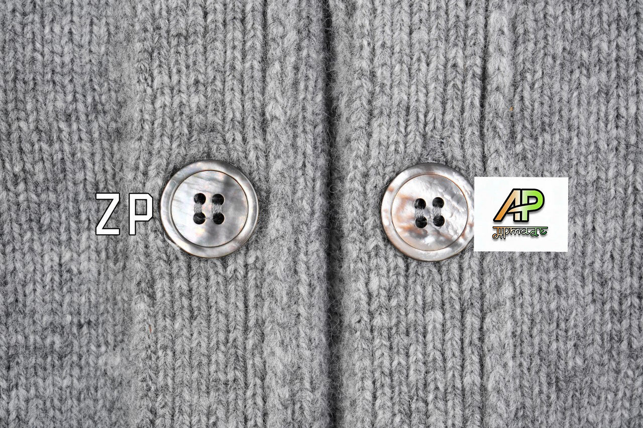 Thom Browne K53 Four-Stripe Wool Crew Neck Sweater – Elegant Gray