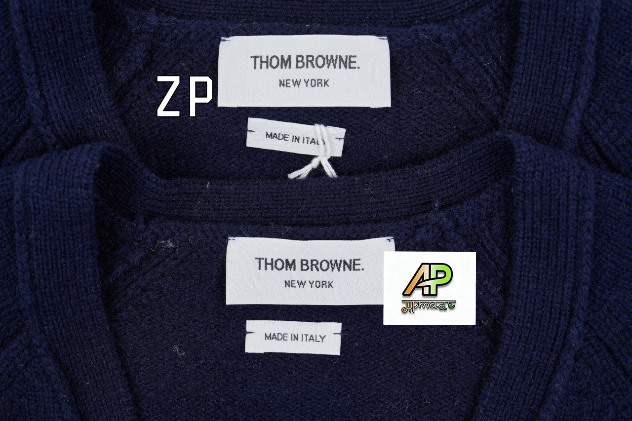 Thom Browne K53 Four-Stripe Wool Crew Neck Sweater – Elegant Gray