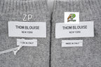 Thom Browne K53 Four-Stripe Wool Crew Neck Sweater – Smoky Gray