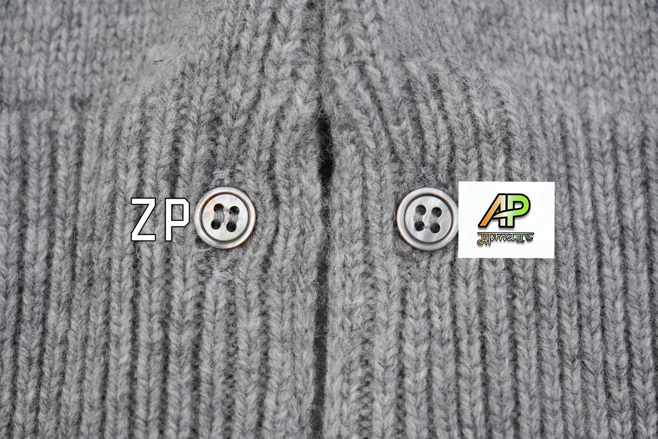 Thom Browne K53 Four-Stripe Wool Crew Neck Sweater – Smoky Gray