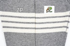 Thom Browne K53 Four-Stripe Wool Crew Neck Sweater – Smoky Gray