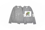 Thom Browne K53 Four-Stripe Wool Crew Neck Sweater – Smoky Gray