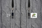 Thom Browne K12 Four-Bar Cable Knit Sweater Cardigan – Grey