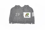 Thom Browne K12 Four-Bar Cable Knit Sweater Cardigan – Grey