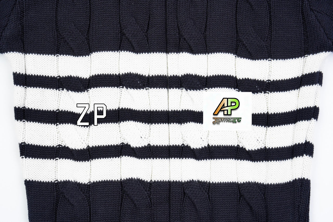 Thom Browne K12 Four-Bar Cable Knit Sweater Cardigan – Grey