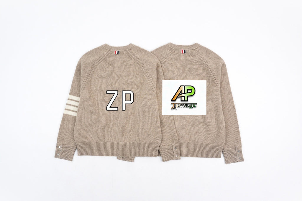 Thom Browne K32 Khaki Four-Bar Cardigan Jacket