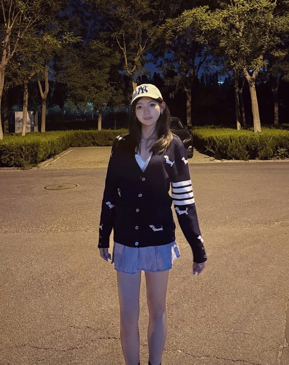 Thom Browne K31 Four-Bar Puppy Cardigan Jacket