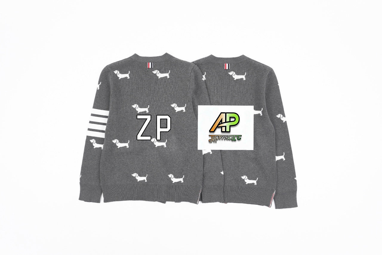 Thom Browne K31 Four-Bar Puppy Cardigan Jacket