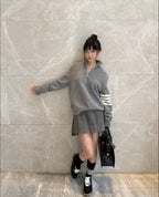 Thom Browne K10 Four-and-a-Half-Zip Sweater