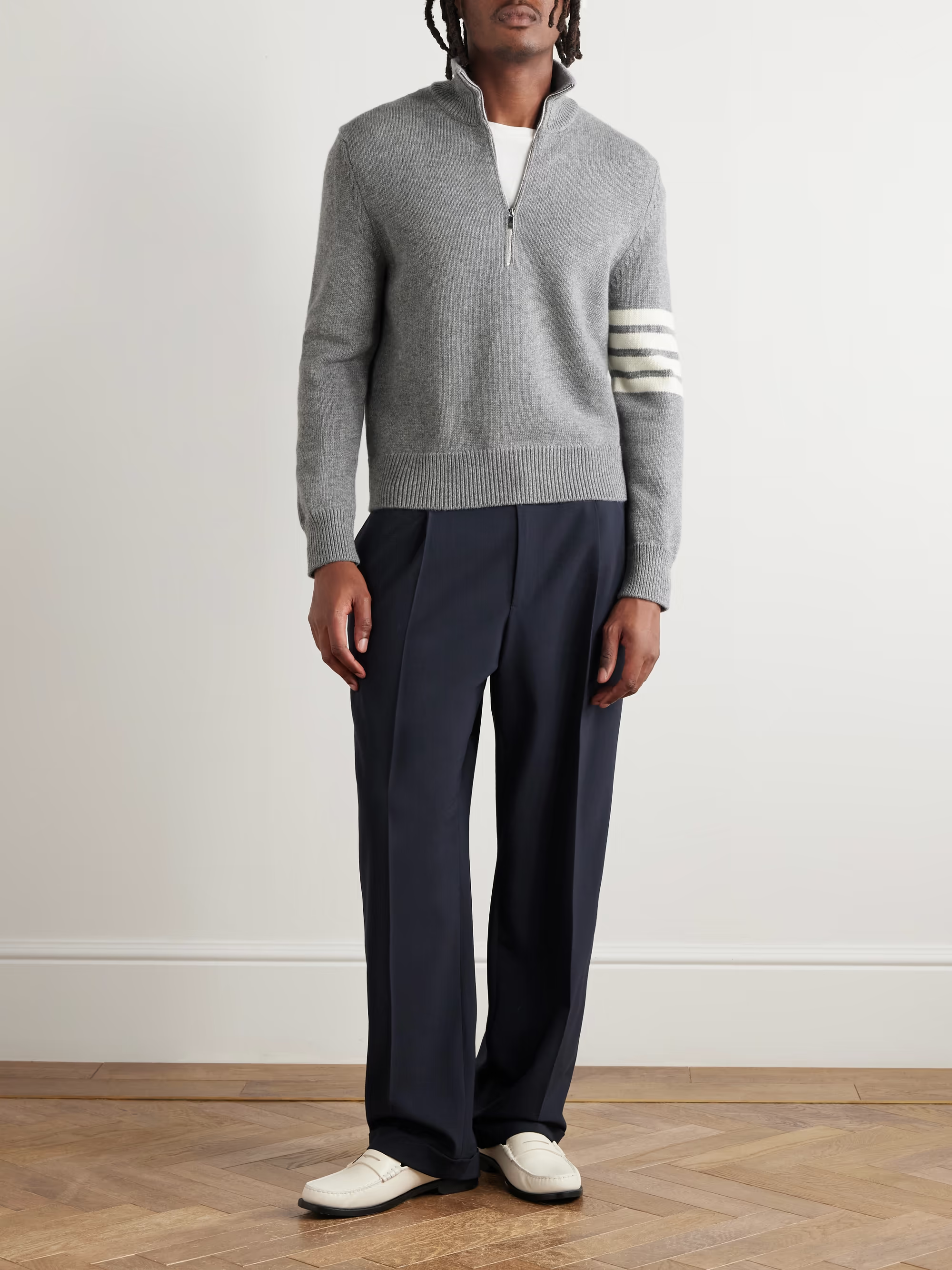 Thom Browne K10 Four-and-a-Half-Zip Sweater