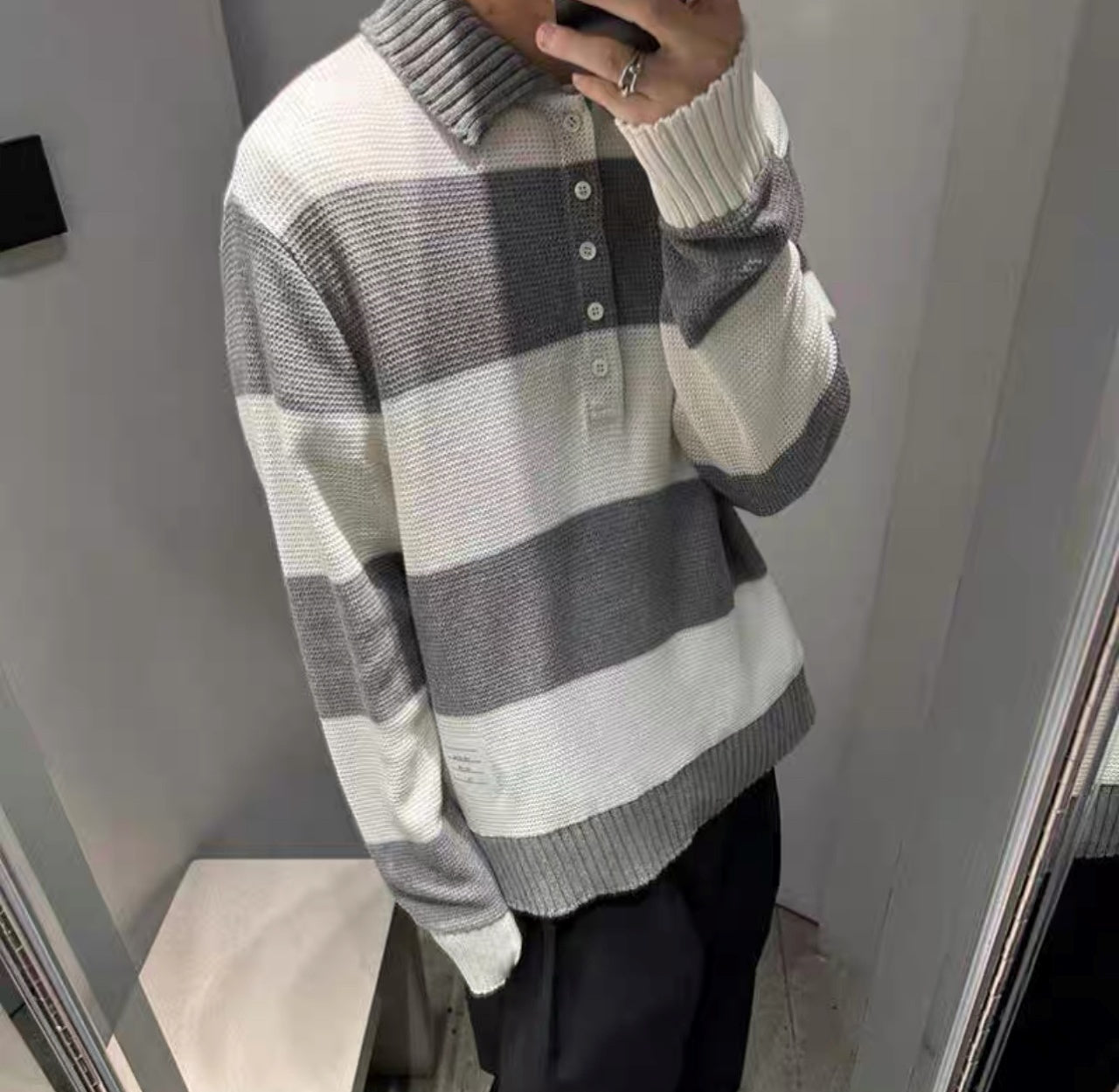 Thom Browne High-Twist Cotton Knit Top