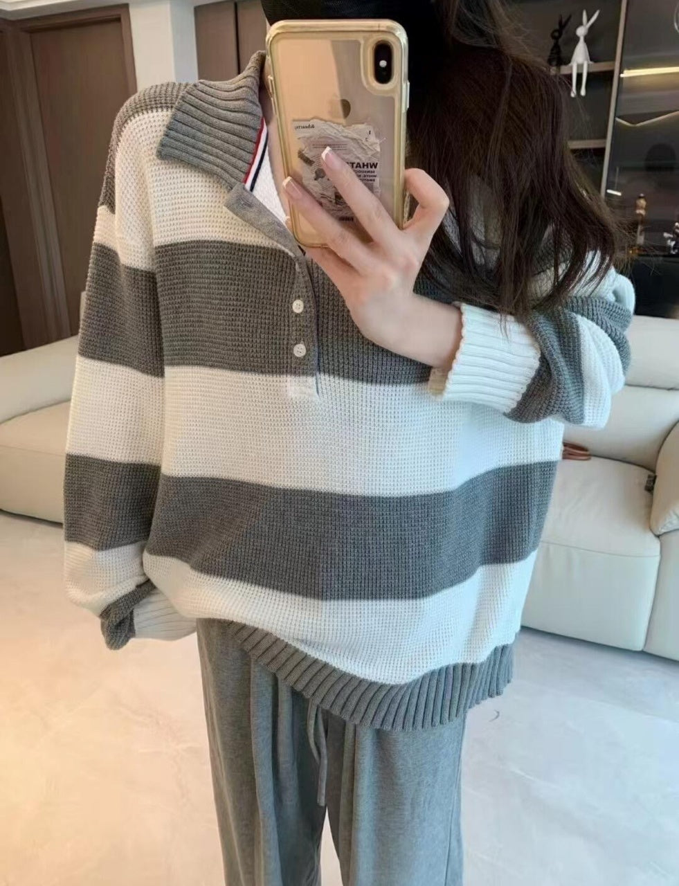 Thom Browne High-Twist Cotton Knit Top