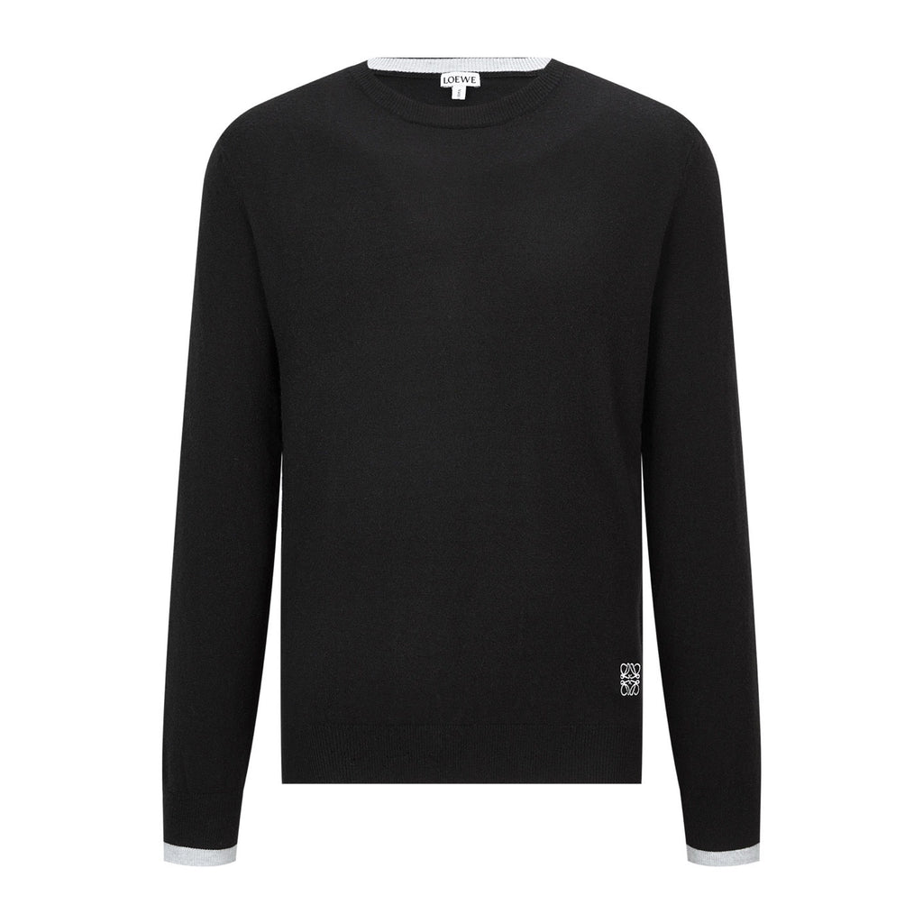 Loewe Embroidered Wool Knit Sweater