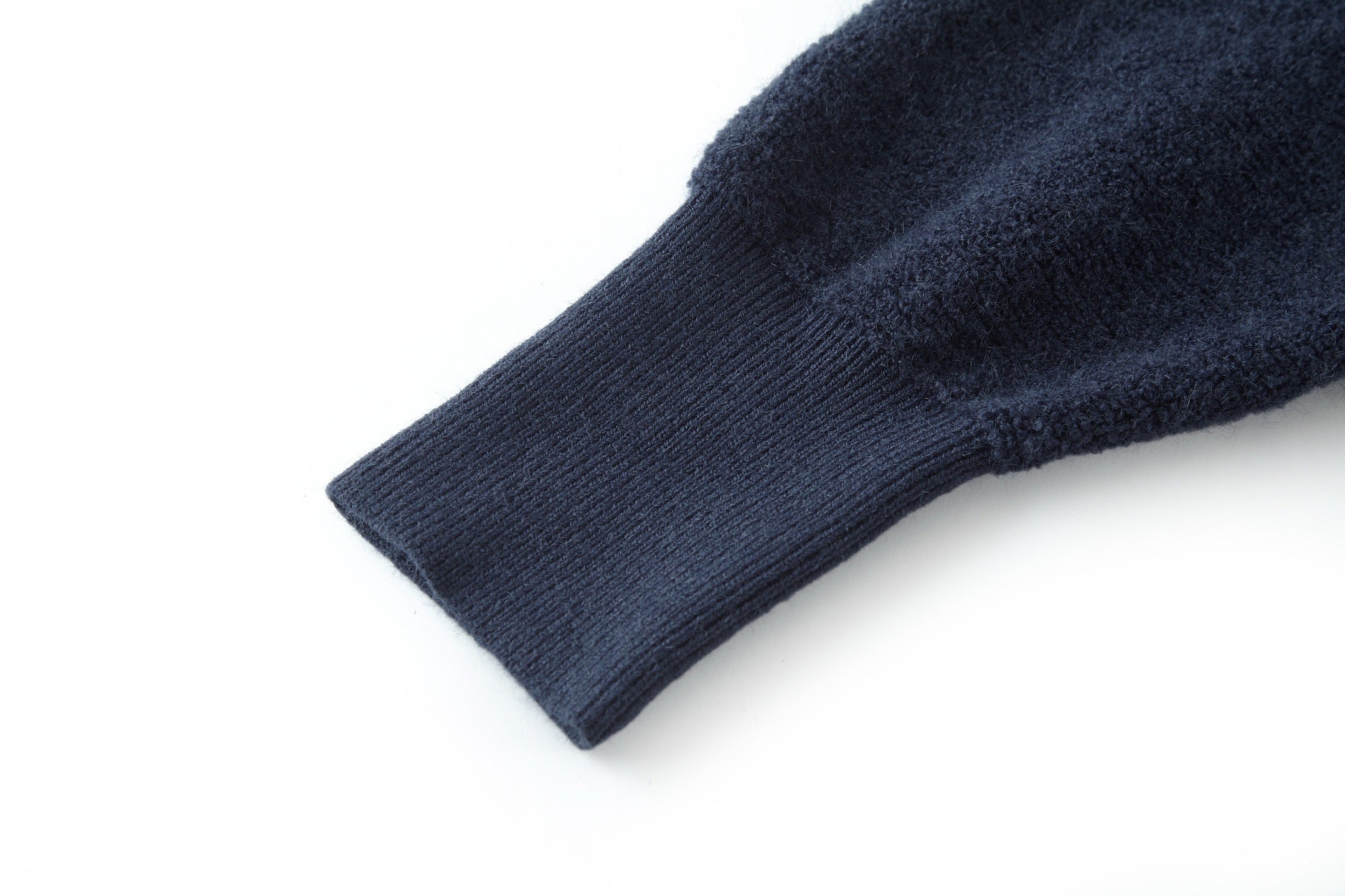 Loewe Embroidered Logo Wool Loop Knit Zip-Up Hoodie