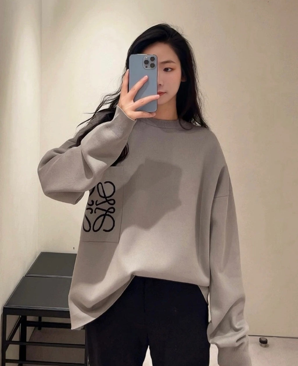 Loewe Big Pocket Sweater – Oatmeal Gray