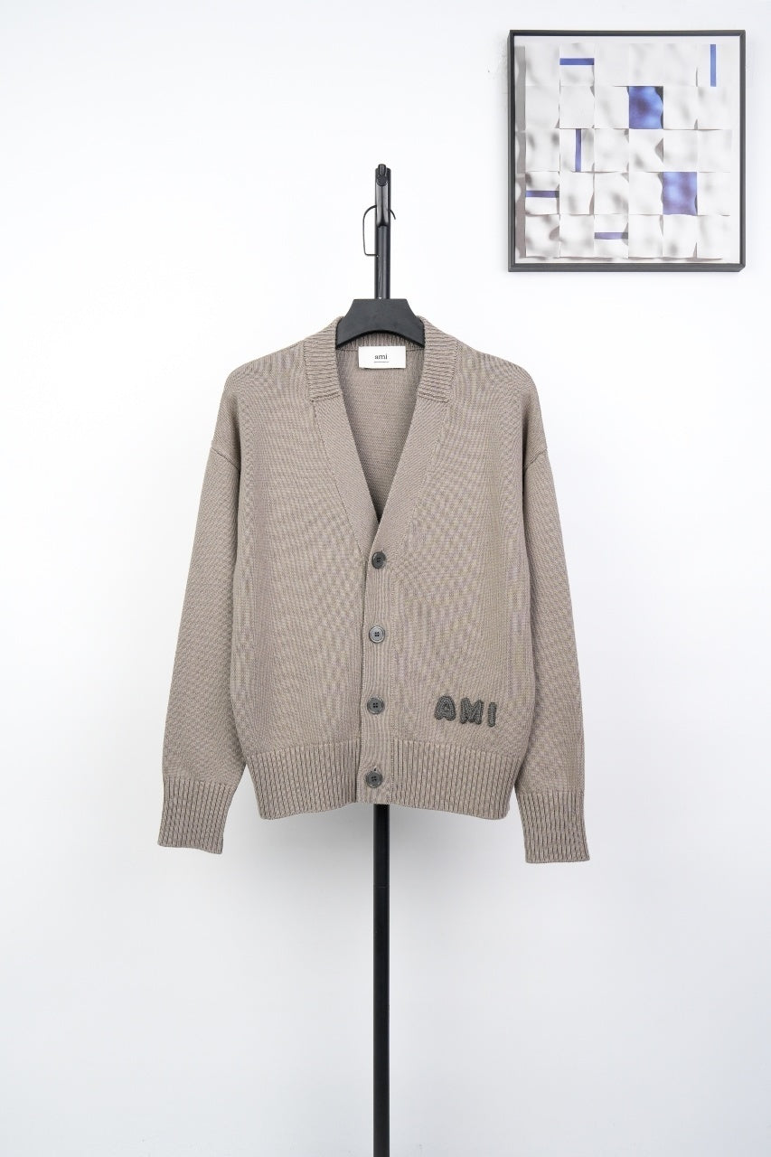 Ami Paris Sheep Wool Cardigan Sweater