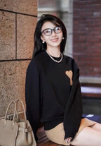 Ami Paris Large Heart Patch Crew Neck