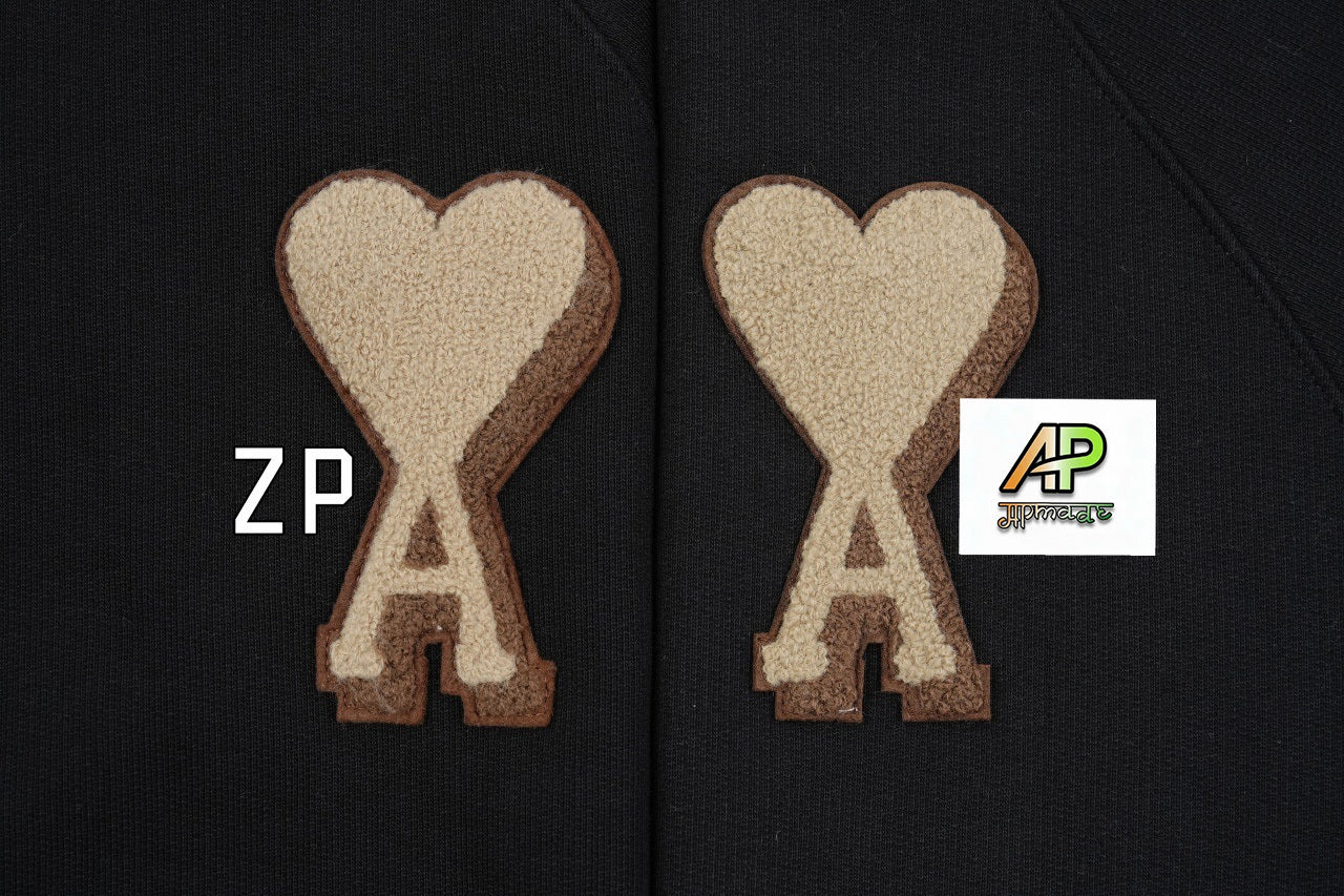 Ami Paris Large Heart Patch Crew Neck