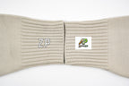 Ami Paris Heart-Patterned Jacquard Crew Neck Sweater Khaki White