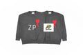 Ami Paris Heart-Patterned Jacquard Crew Neck Sweater Khaki White