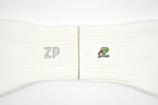 Ami Paris Heart-Patterned Jacquard Crew Neck Sweater Khaki White