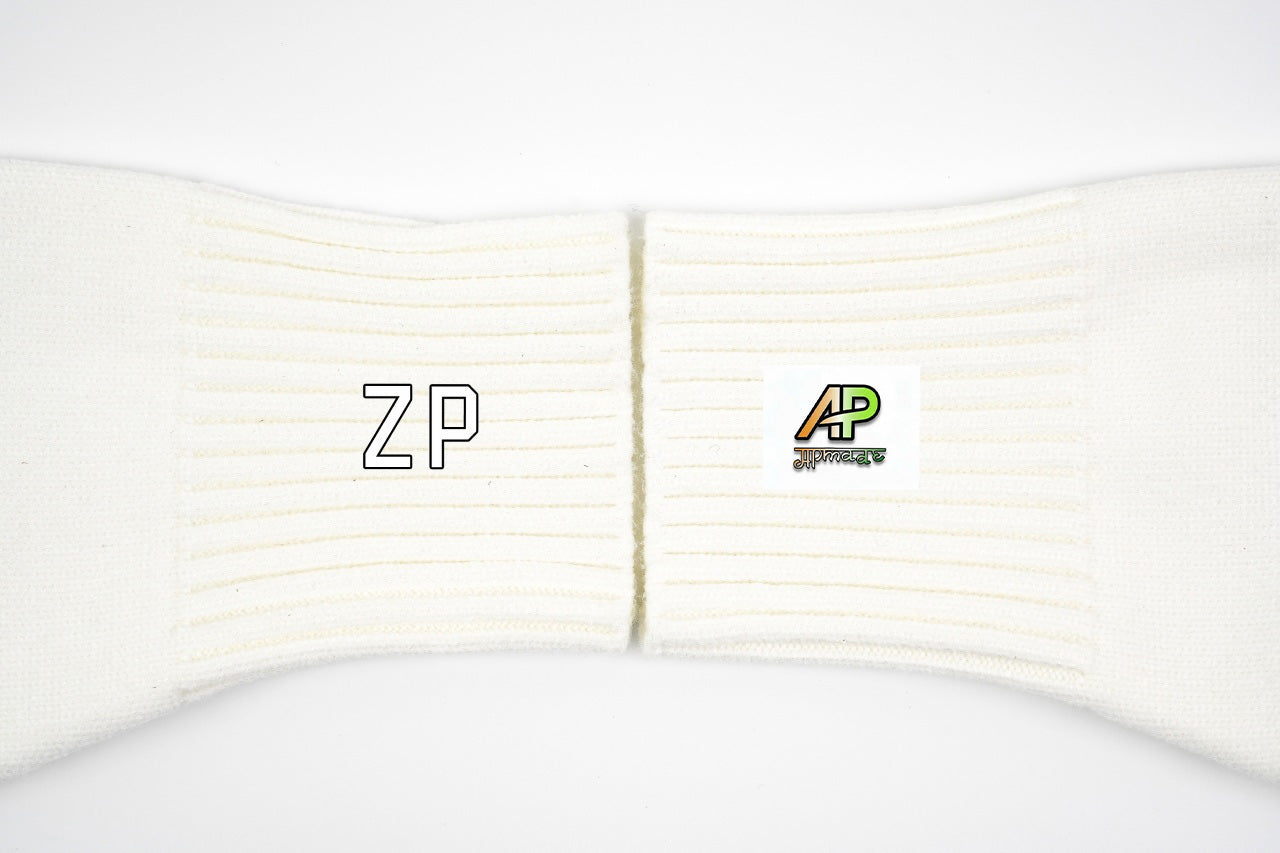 Ami Paris Heart-Patterned Jacquard Crew Neck Sweater Khaki White