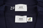 Ami Paris Jacquard Cardigan Sweater