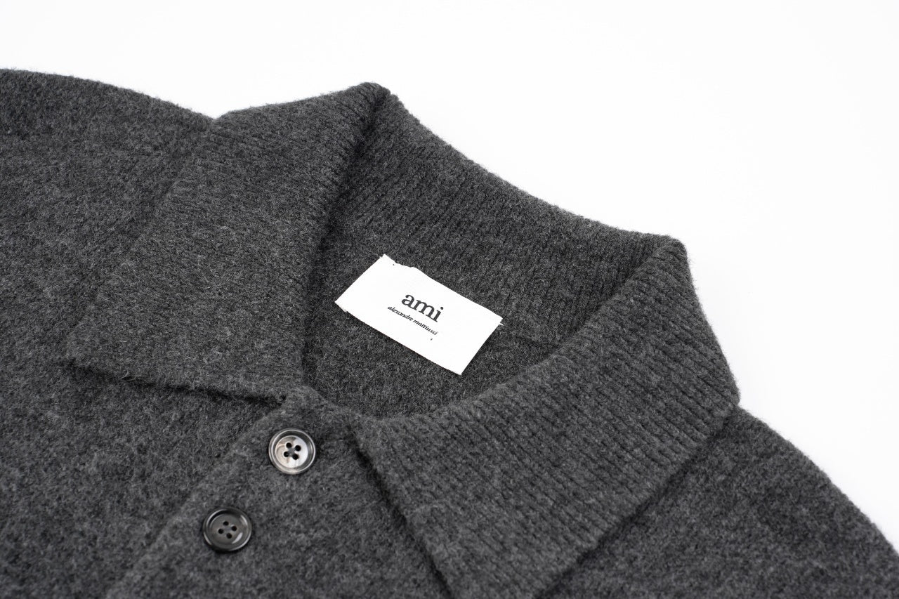 Ami Paris Heart Pattern Casual Knitwear