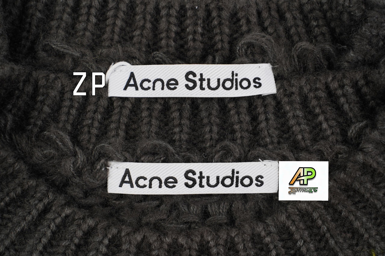 Acne Studios 25FW Hollow Smiley Face Crew Neck Sweater