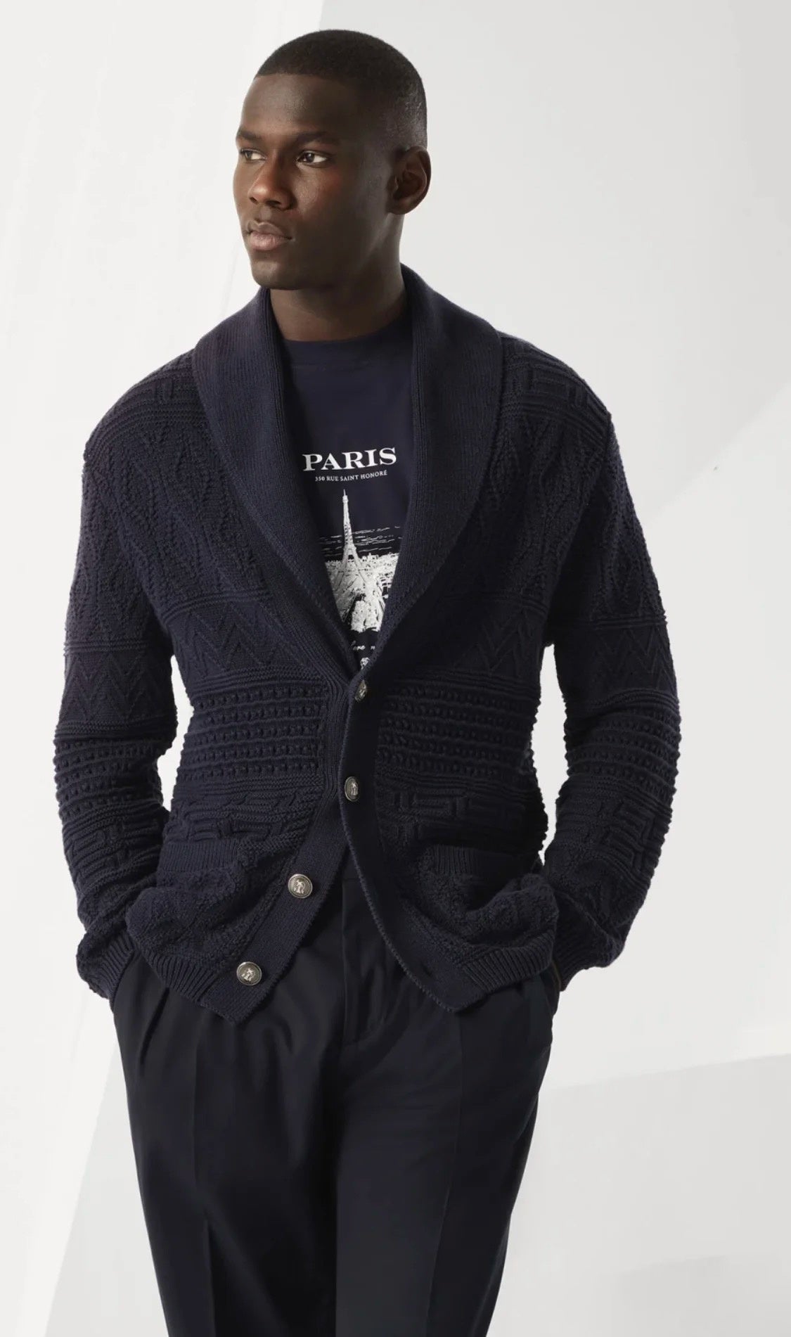 Brunello Cucinelli Solid Color Collar Button-Down Sweater