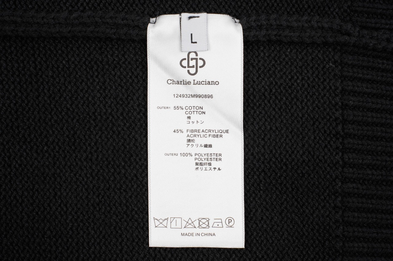 Charlie Luciano Dinosaur Jacquard Crew Neck Sweater