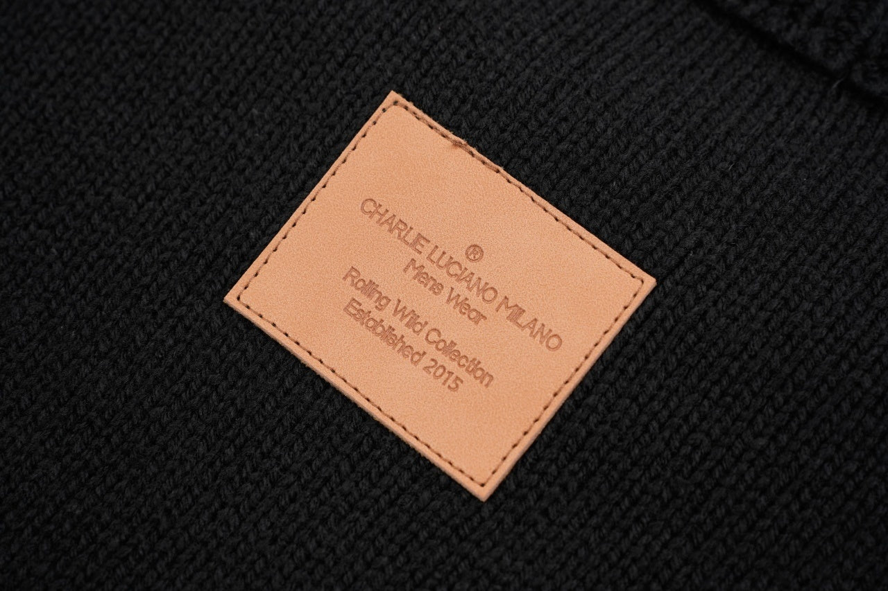 Charlie Luciano Dinosaur Jacquard Crew Neck Sweater