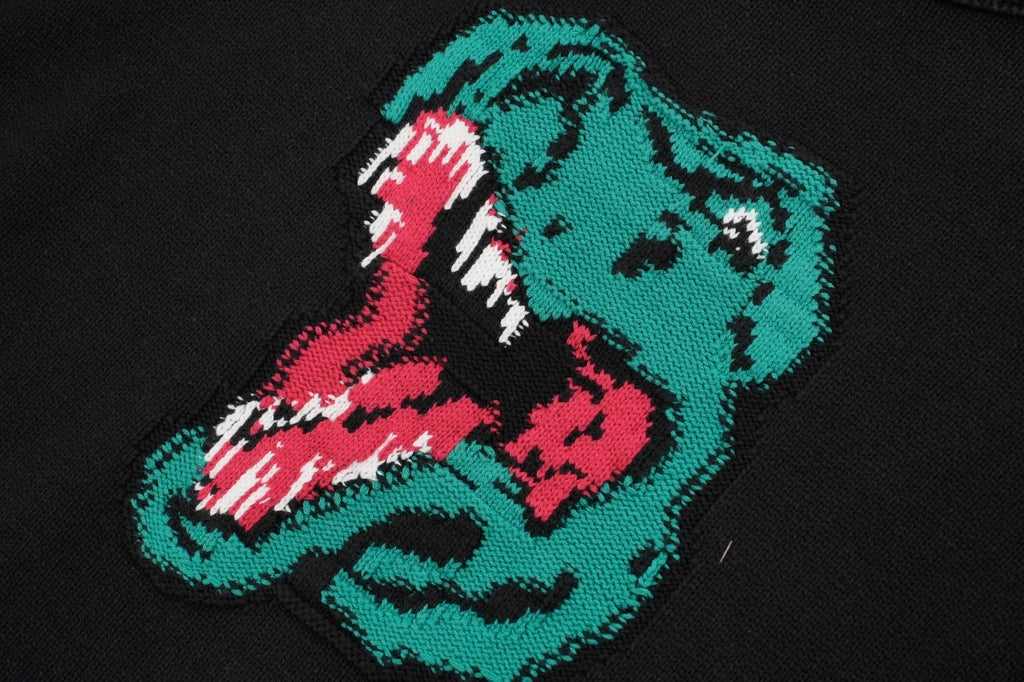 Charlie Luciano Dinosaur Jacquard Crew Neck Sweater