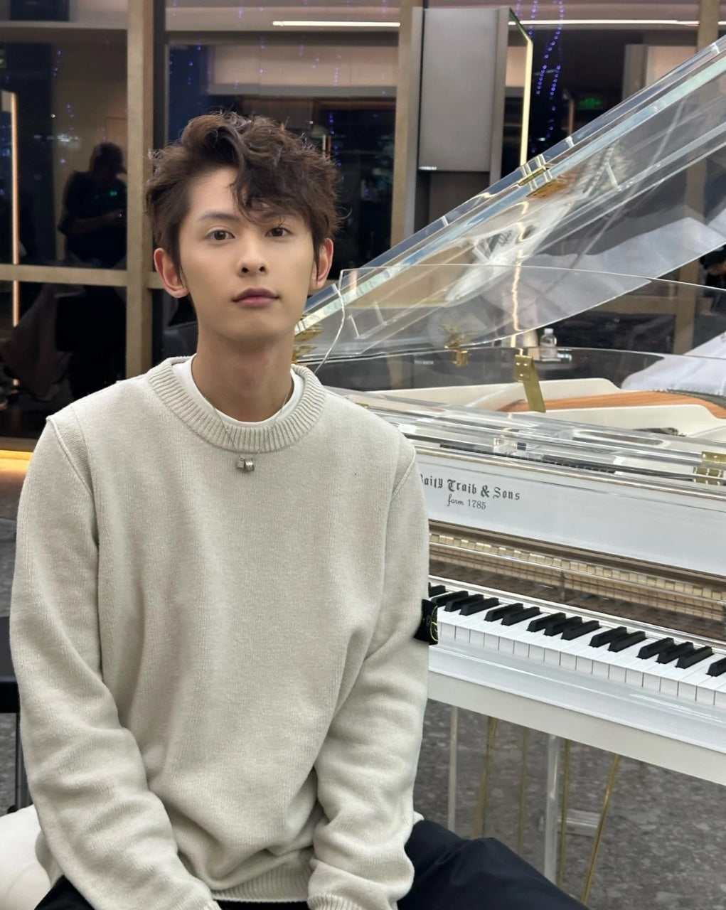 Stone Island Classic Logo Crew Neck Knit Sweater