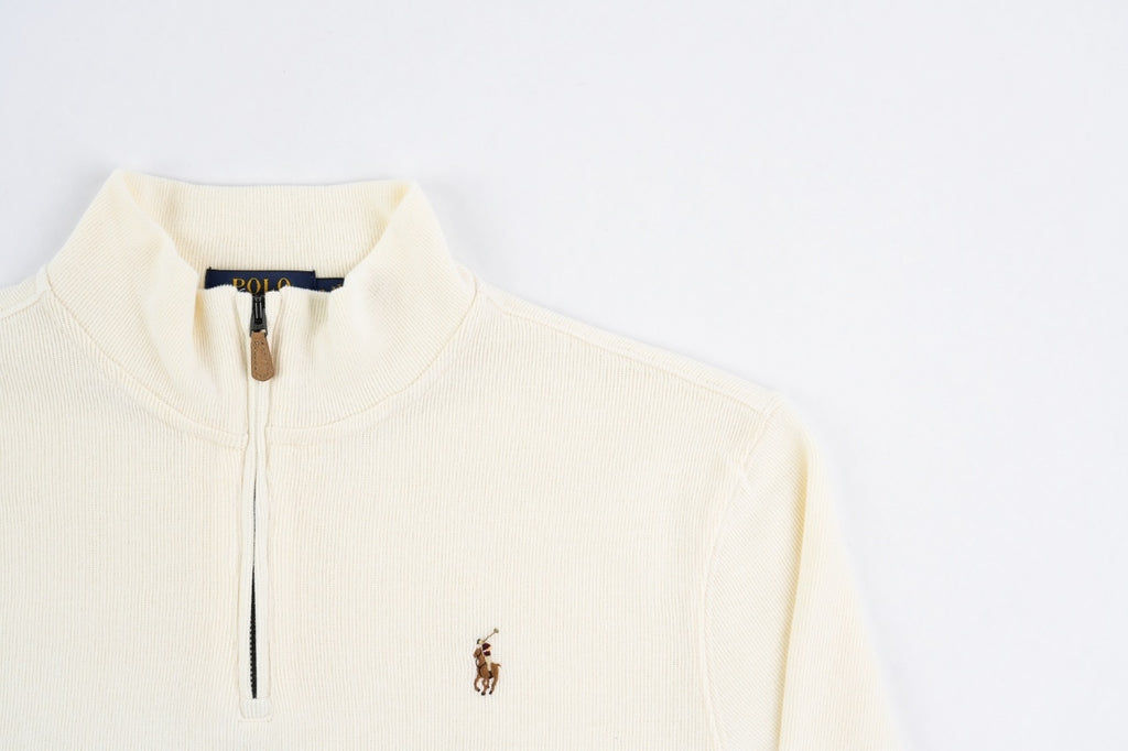 Ralph Lauren Beige Half Zip Sweater